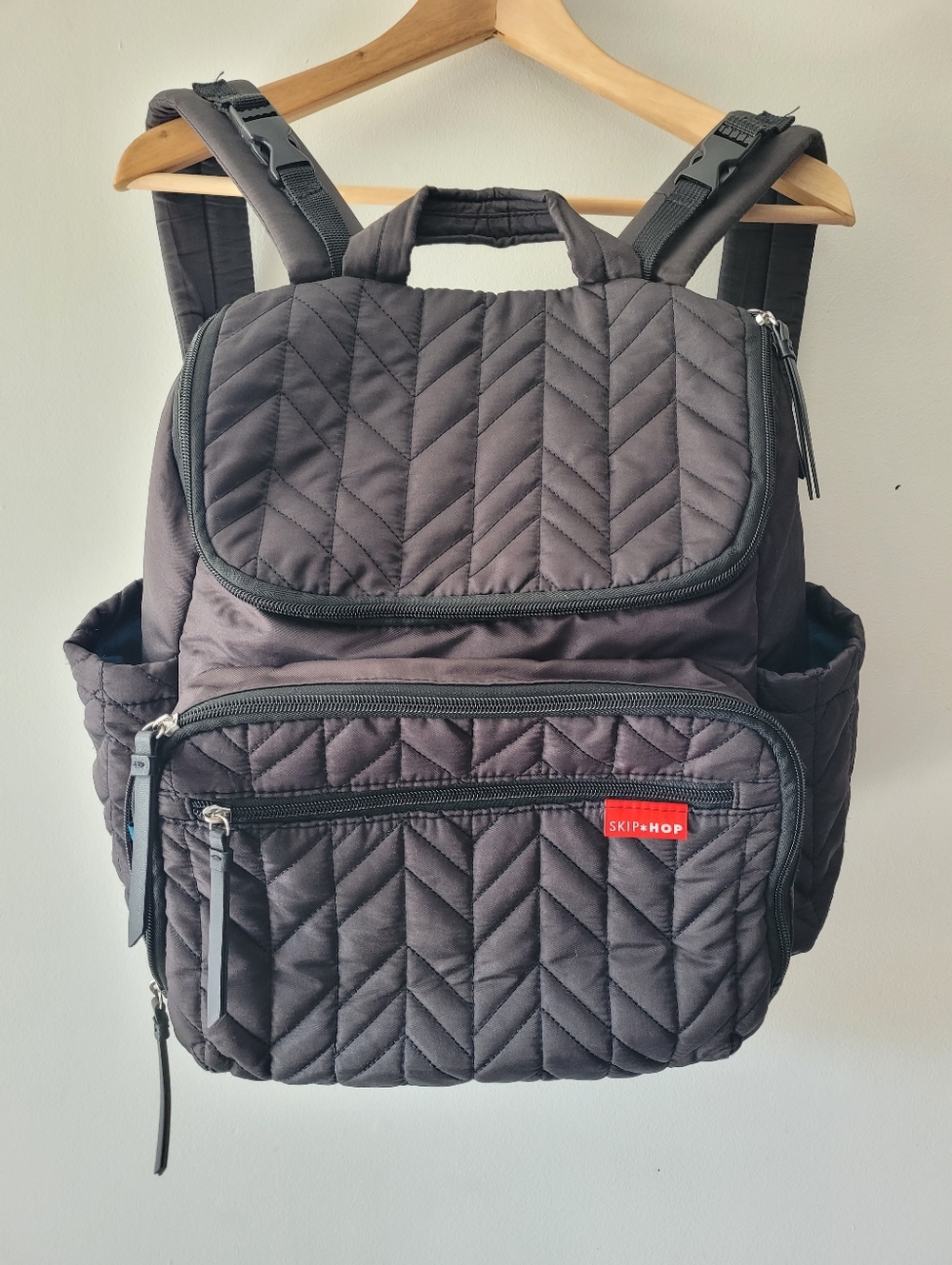 Skip Hop Forma Diaper Backpack - Black Quilted